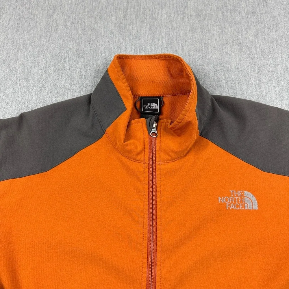 The North Face Jacket Mens XL Orange Gray Apex Bionic Full Zip Softshell Outdoor
